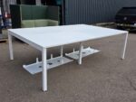 4 Person Bench Desk with Cable Management, White Overall and Adjustable Feet - Image 10
