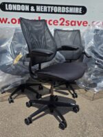 Humanscale Liberty Office Chair – Mesh Back, New Black Upholstery & Leather Pads - Image 2