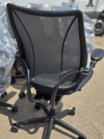 Humanscale Liberty Office Chair – Mesh Back, New Black Upholstery & Leather Pads - Image 3