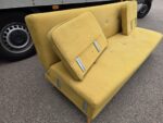 Click Clack Sofa Bed - 3 Seater Sleeper Couch with Yellow Fabric Upholstery - Image 4