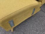 Click Clack Sofa Bed - 3 Seater Sleeper Couch with Yellow Fabric Upholstery - Image 9