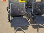Vitra Meda Meeting Chairs with Mesh Back and Chromed Base - Set of 8 Black Units - Image 3
