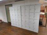 Bisley Tall 4-Compartment Locker, Light Grey Metal, Lockable - Set of 8 - Image 8