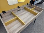 Modern Yellow Dressing Table with Lift-Up Mirror & Divided Internal Storage - Image 3