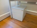 White Rectangular Office Desk + Free Mobile Pedestal & Cable Tray - 180 cm - Image 4