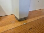 White Reception Desk with Raised Counter, Mobile Pedestal & Cable Management - Image 11