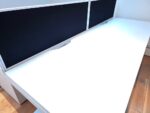 4 Person Bench Desk + Partition Screens & 4 Locking Pedestals - 240 x 160cm - Image 5