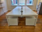 6 Person Bench Desk + Black Screens & 6 Lockable Pedestals | 360 x 160cm - Image 5
