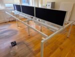 6 Person Bench Desk + Black Screens & 6 Lockable Pedestals | 360 x 160cm - Image 16