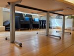 Boat-Shaped Boardroom Table - Beech Finish & Chrome Legs - 275cm Meeting Uni - Image 5