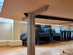 Boat-Shaped Boardroom Table - Beech Finish & Chrome Legs - 275cm Meeting Uni - Image 6