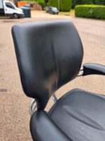 Humanscale Freedom Leather Chair – Black Ergonomic Seat with Chrome Frame - Image 10