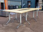 High Mobile Collaboration Tables with Lockable Castors, Set of 4  - 180cm x 70cm - Image 2