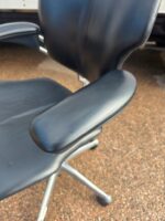 Humanscale Freedom Office Chair - Black Leather and Chrome Frame, Ergonomic Seat - Image 11