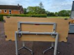 High Mobile Collaboration Tables with Lockable Castors, Set of 4  - 180cm x 70cm - Image 3
