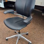 Humanscale Freedom Office Chair with Black Leather and Chrome Frame - Ergonomic