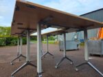 High Mobile Collaboration Tables with Lockable Castors, Set of 4  - 180cm x 70cm - Image 5