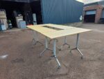 High Mobile Collaboration Tables with Lockable Castors, Set of 4  - 180cm x 70cm - Image 6