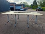 High Mobile Collaboration Tables with Lockable Castors, Set of 4  - 180cm x 70cm - Image 7