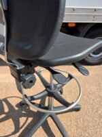 Adjustable Swivel Clinic Stool with Rubber Seat, Backrest and Foot Ring - Image 6