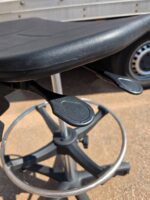 Adjustable Swivel Clinic Stool with Rubber Seat, Backrest and Foot Ring - Image 7