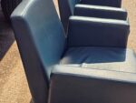 Genuine Leather Reception Armchairs – Pair of Black Modern Lounge Seats - Image 5