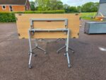 High Mobile Collaboration Tables with Lockable Castors, Set of 4  - 180cm x 70cm - Image 12