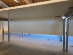 White Rectangular Office Desk | Modesty Panel and Cable Ports - 160cm Wide - Image 7
