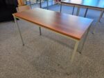 Walnut Effect Office Desk | Full Welded Grey Metal Frame - Rectangular 120cm Top - Image 5