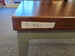 Walnut Effect Office Desk | Full Welded Grey Metal Frame - Rectangular 120cm Top - Image 8