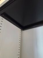 White Tambour Office Storage Cabinet | Lockable with Adjustable Shelves - 198cm - Image 9