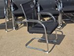 Cantilever Office Meeting Chairs | Grey Seats and Chrome Frames - Set of 28