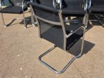 Cantilever Office Meeting Chairs | Grey Seats and Chrome Frames - Set of 28 - Image 2