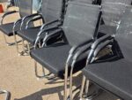 Cantilever Office Meeting Chairs | Grey Seats and Chrome Frames - Set of 28 - Image 4