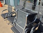 Cantilever Office Meeting Chairs | Grey Seats and Chrome Frames - Set of 28 - Image 9