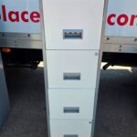IKEA A4 Filing Cabinet | 4 Drawer Tall Grey and White Metal Office Storage