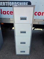 IKEA A4 Filing Cabinet | 4 Drawer Tall Grey and White Metal Office Storage