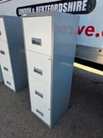 IKEA A4 Filing Cabinet | 4 Drawer Tall Grey and White Metal Office Storage - Image 2