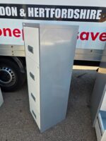 IKEA A4 Filing Cabinet | 4 Drawer Tall Grey and White Metal Lockable Storage - Image 2