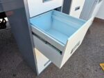IKEA A4 Filing Cabinet | 4 Drawer Tall Grey and White Metal Lockable Storage - Image 5