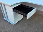Left Hand Corner Desk with Mobile Pedestal | White L-Shaped Office Desk -  160cm - Image 10