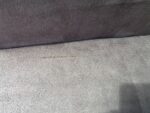Reception Corner High Sofa with Steel Legs - Grey Suede Leather - 164cm - Image 9