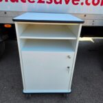 12U Server Rack Cabinet | Wooden Mobile Unit with Lockable Doors and Shelves