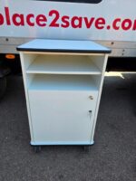12U Server Rack Cabinet | Wooden Mobile Unit with Lockable Doors and Shelves