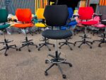 Humanscale Freedom Draughtsman Chair Tall Ergonomic Drafting Stool - Black