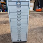 Bisley 15 Drawer Steel Multidrawer Cabinet - Light Grey Office Storage