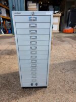 Bisley 15 Drawer Steel Multidrawer Cabinet - Light Grey Office Storage