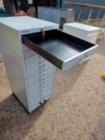 Bisley 15 Drawer Steel Multidrawer Cabinet - Light Grey Office Storage - Image 2