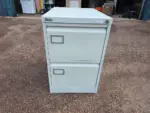 Silverline Office Filing Cabinet Lockable 2 Drawer Light Grey - A4 Foolscap
