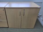 Beech Office Cupboard with Lockable Double Doors and Adjustable Shelf - 80cm - Image 4